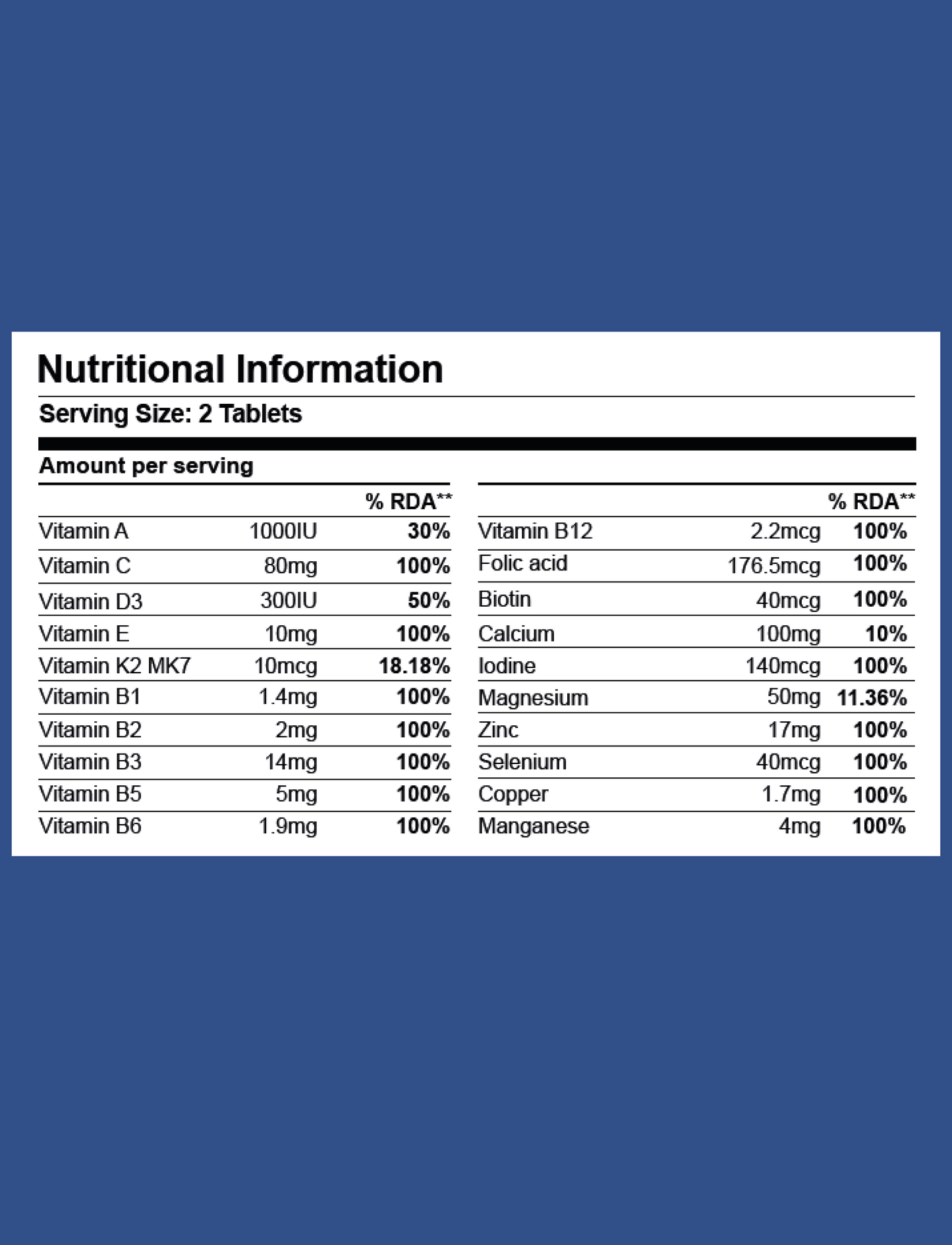 Multivitamin for Men (60 Tablets)